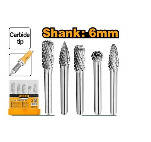 INGCO HRRC0051 Tungsten Carbide Rotary Burrs Set 6mm