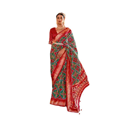 Silk Saree - 5.5 Meter Length, Multi-Color Printed Pattern | lightweight, Breathable, Fade and Wrinkle Resistant, Comfortable with Unstitched Blouse Piece