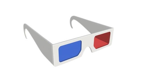 Rectangle Shape 3d Glasses