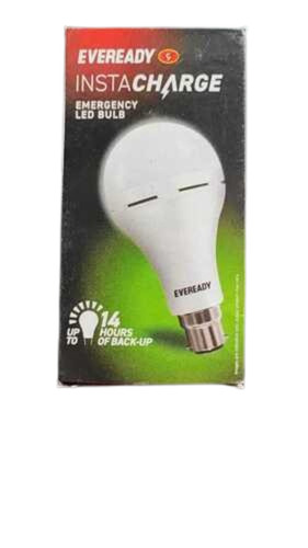Led Emergency Bulb - New, Very Good Quality | Electric Power Source, Polished Finish, Durable Design, Modern Round Shape, Cool White Light