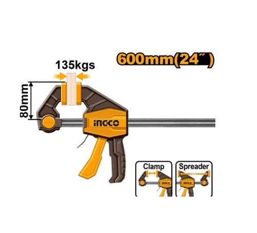 Ingco Hqbc24802 Quick Bar Clamp 24 Inch