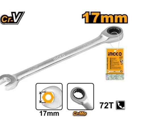 Portable and Durable Ingco HCSPAR171 Ratchet Spanner Wrench