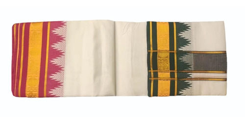 Multi Color Pure Cotton Dhoti - Pattern: Printed