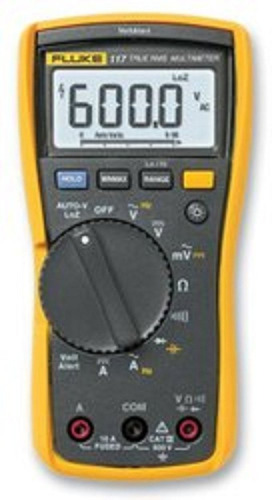Fluke-106 Portable Handheld Digital Multimeter - 600V AC/DC Voltage True RMS/AVG Display | Yellow & Black 200g Data Hold Feature