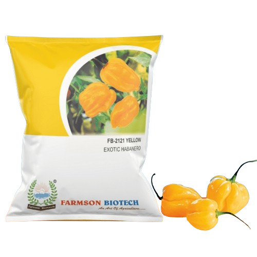 -2120 YELLOW HABANERO CHILLI SEEDS (VERY HOT) 10 GRAM PACK