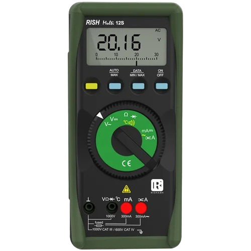 Handheld Digital Multimeter Rish-12S - Color: Green