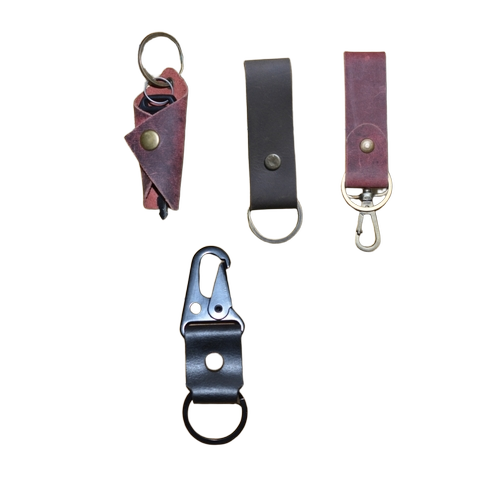 Leather Keyring And Keychain Holder
