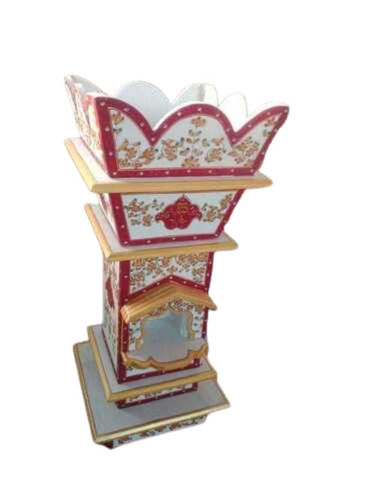 Marble Tulsi Stand - Color: Multicolor