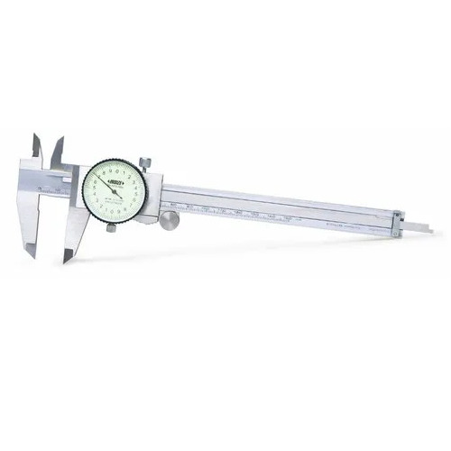 Stainless Steel Industrial Dial Vernier Calipers - Color: Silver