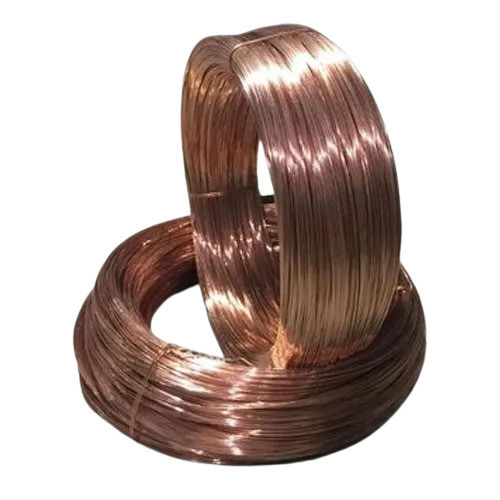 Golden Bare Copper Wire - Customized Size, Polished Finish | Durable Electric Conductor with Very Good Quality