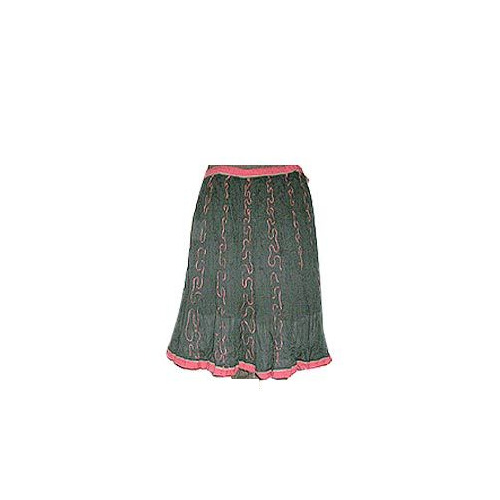 Embroidered Flared Skirts - Long Length, Cotton Fabric | All Sizes, Casual Wear, All Colors