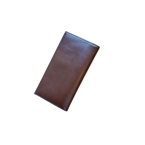 Brown Plain Leather Clutch