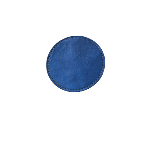 Heat Resistance Blue Round Leather Coasters