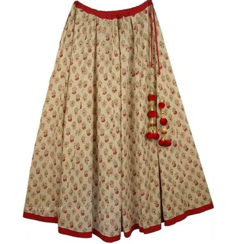 Printed Cotton Skirts - Color: Multi Color