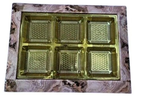 6 Compartments MDF Printed Chocolates Tray