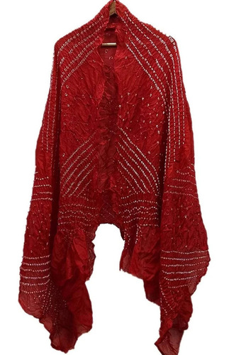 Ladies Bandhej Dupatta - Silk, 2.5 Mtr Length, Maroon Color | Washable, Breathable, Printed Pattern, All Season Use, Customized Size