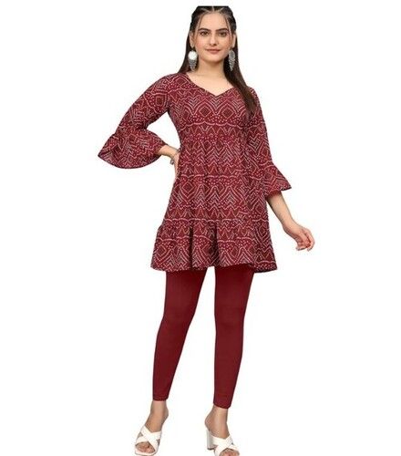 Ladies Crepe Tunic Top