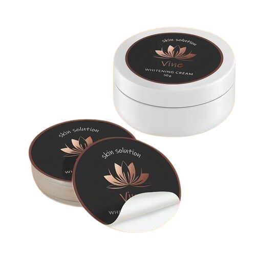 Round Label Sticker - Acrylic Material Multicolor Design | Lightweight Single-Sided Water Activated Adhesive