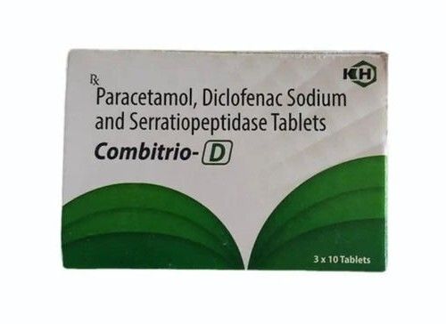 Diclofenac Paracetamol Tablet - Medicine Grade, 10x3 Effective Health-Care Solution for Adults | Instant Effect, Cool & Dry Storage, Precautions as Per Doctor