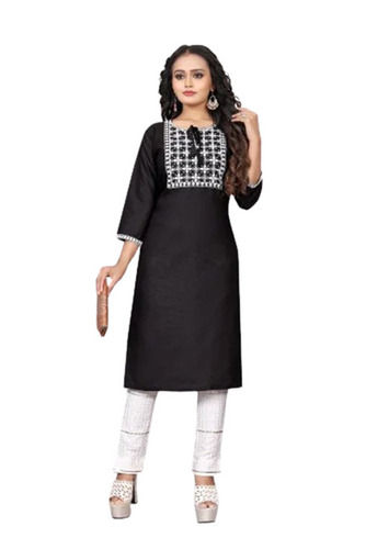 Black Cotton Kurtis - Application: -