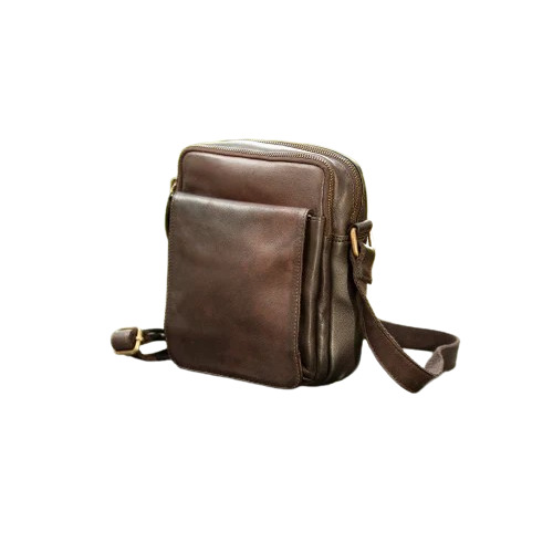 Leather Messenger Bags - Color: Brown