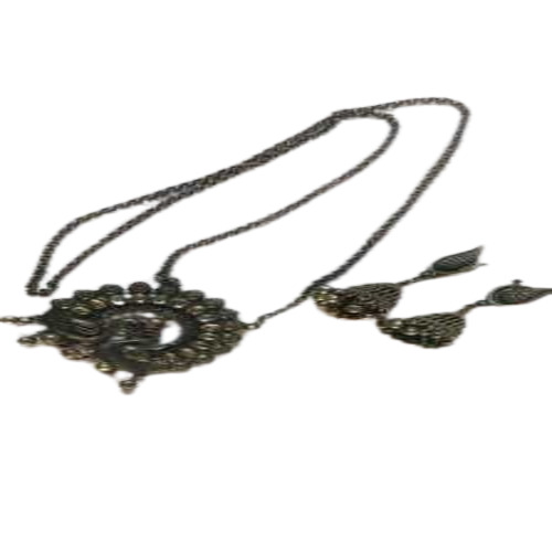Metal Bead Choker Necklace - Copper Alloy with Imitation Pearls | Women's Party Wear Jewelry, Includes Elegant Hoop Earrings for Engagement and Wedding Occasions