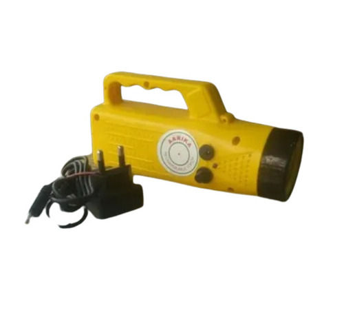 Yellow Color Plastic Material Portable Led Rechargeable Torch