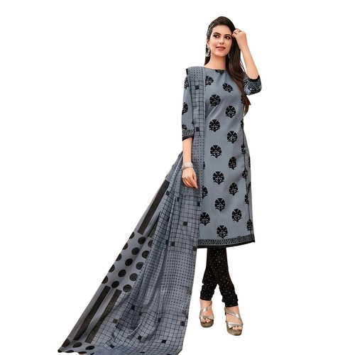 Ladies Printed Cotton Dupatta - 2.5m Length, Multi Color | Breathable, Machine Washable, Custom Size S-XXL, 3/4th Sleeve Style