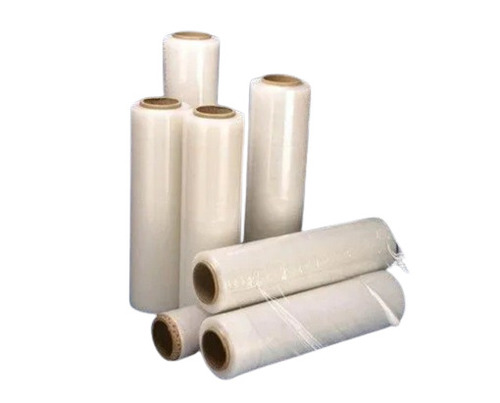 LDPE Stretch Film - Hard White Roll, Eco-Friendly & Durable Material | Plain Transparent Design, Ideal for Packaging and Protection