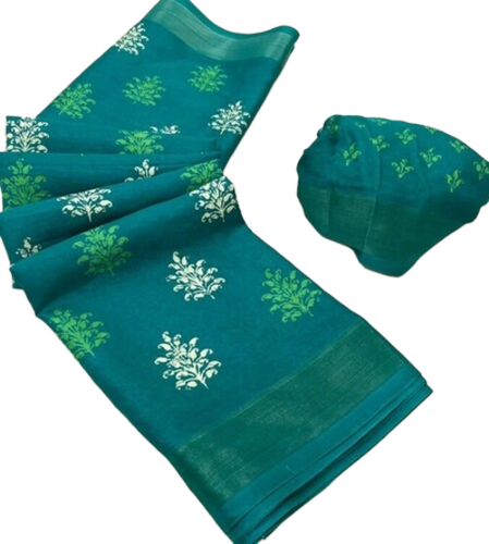 Fancy Print Dola Silk Saree - Color: All