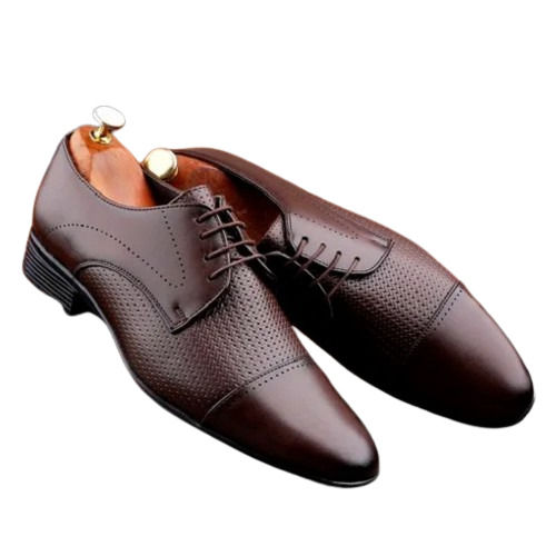 Mens Formal Brown Leather Shoes With Lace up