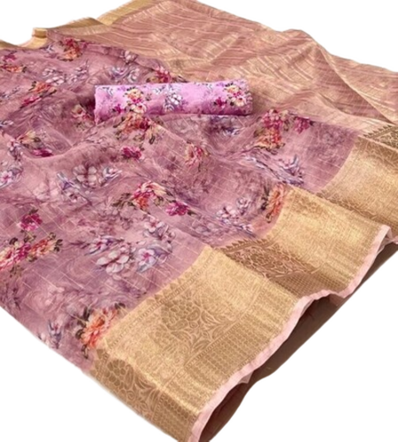 Orgenza Jari Border Saree - Color: Multi Color