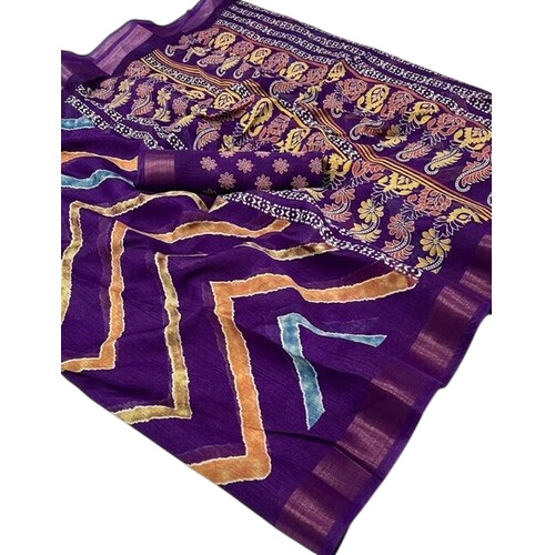 Soft Dola Jequred Border Saree - Color: Multi Color