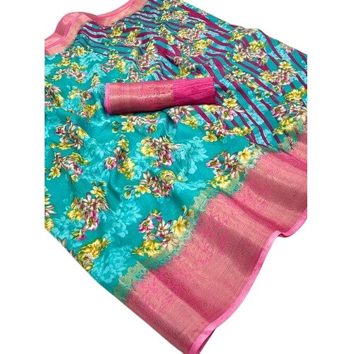 Soft Dola Silk Saree - Color: Multi Color