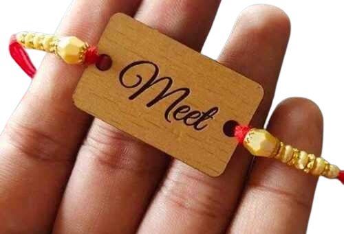 Handmade Rakhi - Wood Material, Standard Size, Multicolor | Eco-Friendly, Light Weight, Attractive Design, Religious Style