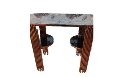 Stainless Steel Oval Console Table