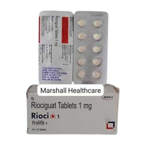 Riociguat 1 Mg Tablets - Prescription Medication for Pulmonary Arterial Hypertension, Treats High Blood Pressure in Lungs, Improves Exercise Capacity and Prevents Disease Progression