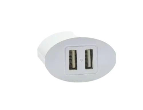 Oval Shape White Usb Adapters