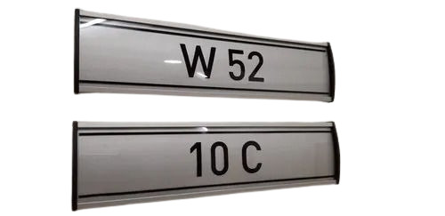 Aluminium Name Plate - Rectangular Silver Color Carved Technique Hard Temper | Durable Finish New Condition Very Good Quality