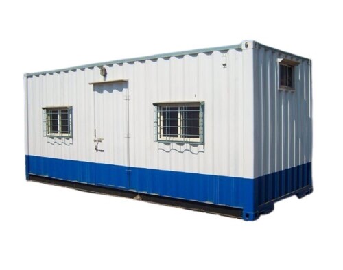 Prefabricated Porta Cabin - Color: White And Blue