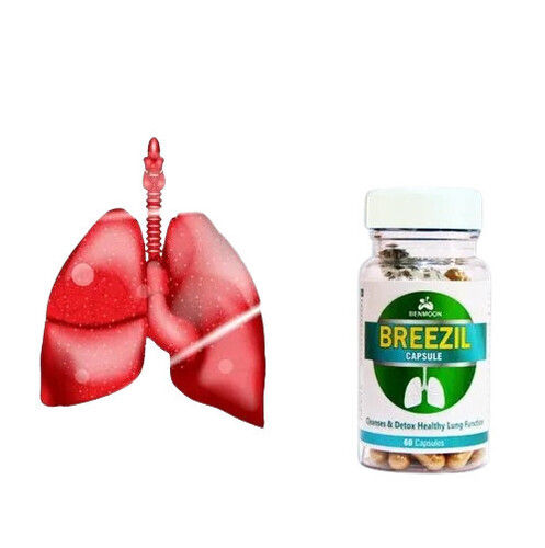 Ayurvedic Benmoon Breezil Capsules for Cleanses & Detox Healthy Lung Function