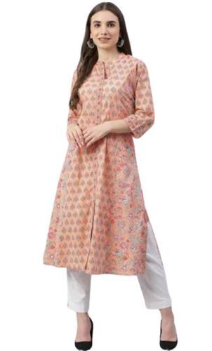 Skin Friendly And Shrink Resistant Cotton Ladies Kurti