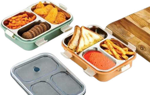 Leak Proof BPA Free 3 Compartment Stainless Steel Lunchbox