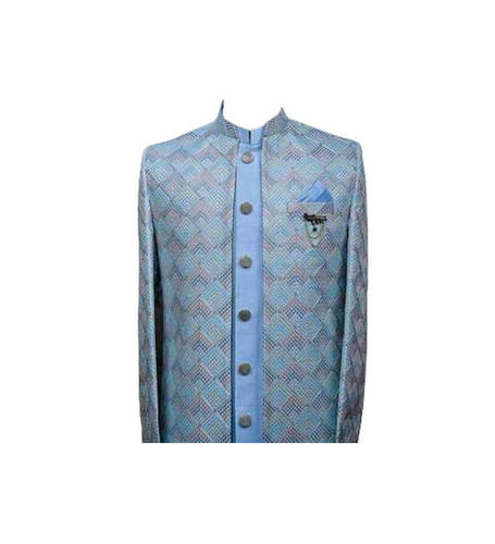 Wedding Wear Regular Fit Full Sleeves Breathable Embroidered Mens Designer Sherwani