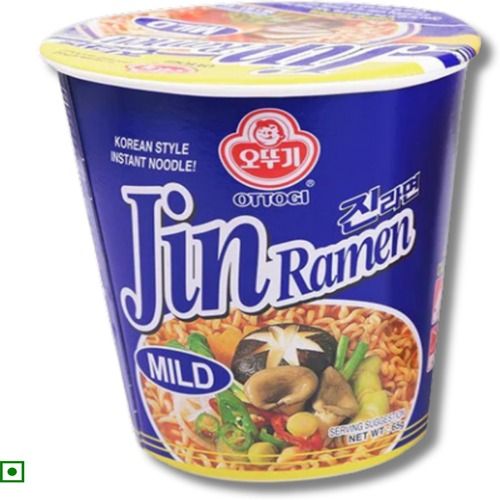 Ottogi Jin Ramen Korean Style Instant Noodles Mild Flavor Cup 65g (Imported) Cup Noodles