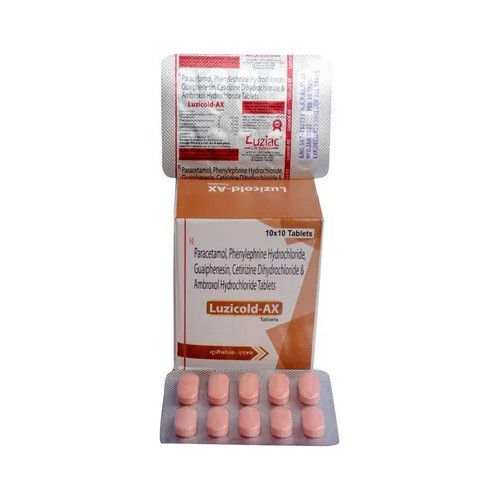 Paracetamol Cetirizine Phenylephrine Guaiohenesin Ambroxol Tablets