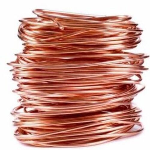 Copper Wire Rod 8 Mm - Good Condition, 8 Mm Diameter, Brass Color, Polished Surface | Premium Quality Copper for Industrial Applications