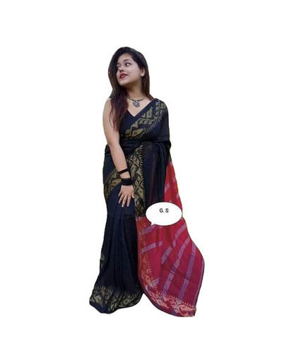 Casual Wear Light Weighted Shrink Resistant Printed Cotton Silk Sarees With Blouse Piece