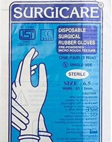 Disposable Full Finger Surgical Rubber Gloves