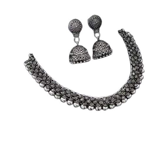 Indian Silver Imitation Necklace Set